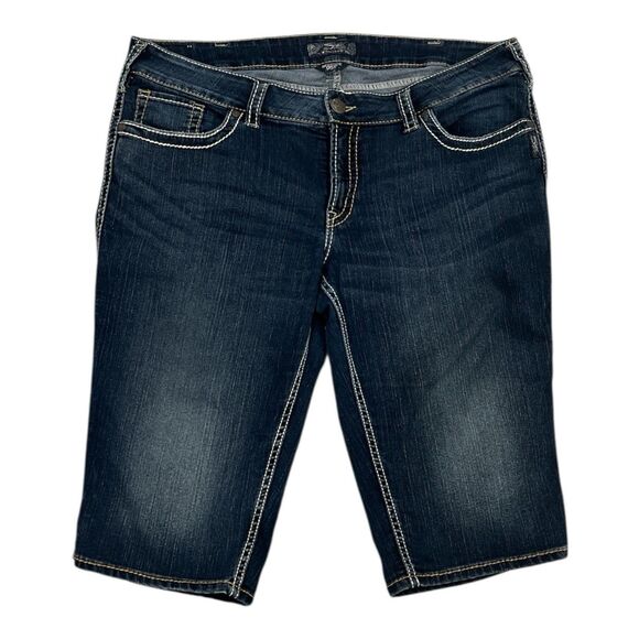 Silver Jeans McKenzie Crop Women's Size 20 Denim Cropped Capri - Picture 2 of 12